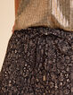 I.Code black paisley print pleated trousers-5