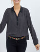 Top negro lunares cuello camisero I.Code-1