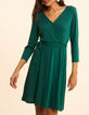 Robe verte lurex maille nid d'abeille I.Code-1