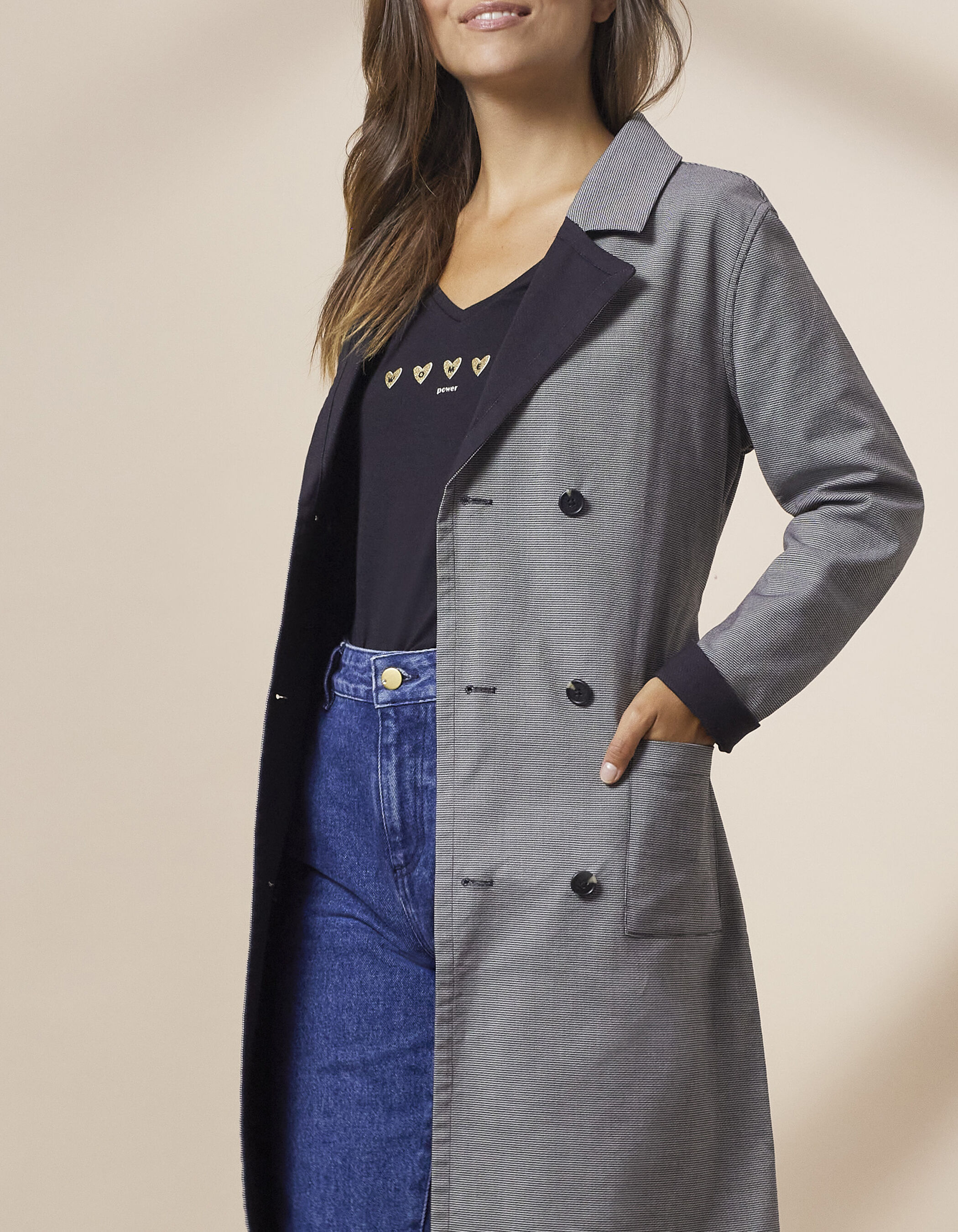 Trench reversible top