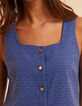 Top bleu jacquard fantaisie boutonné I.Code-2