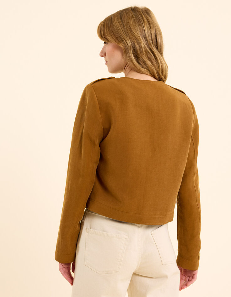 Veste de costume courte carrée camel I.Code-5