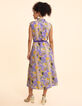 Robe chemise longue parme imprimé perroquets I.Code-5