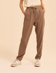 I.Code camel joggers with elasticated waist-3