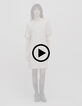 Champagnerfarbenes Kleid mit Paillettenbestickung Damen-6