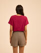 Roze T-shirt koper monogram I.Code-4
