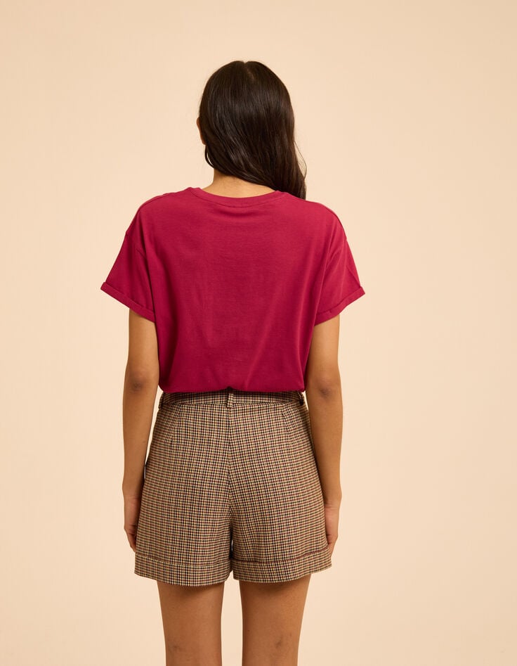 Roze T-shirt koper monogram I.Code-4 Roze T-shirt koper monogram I.Code-4