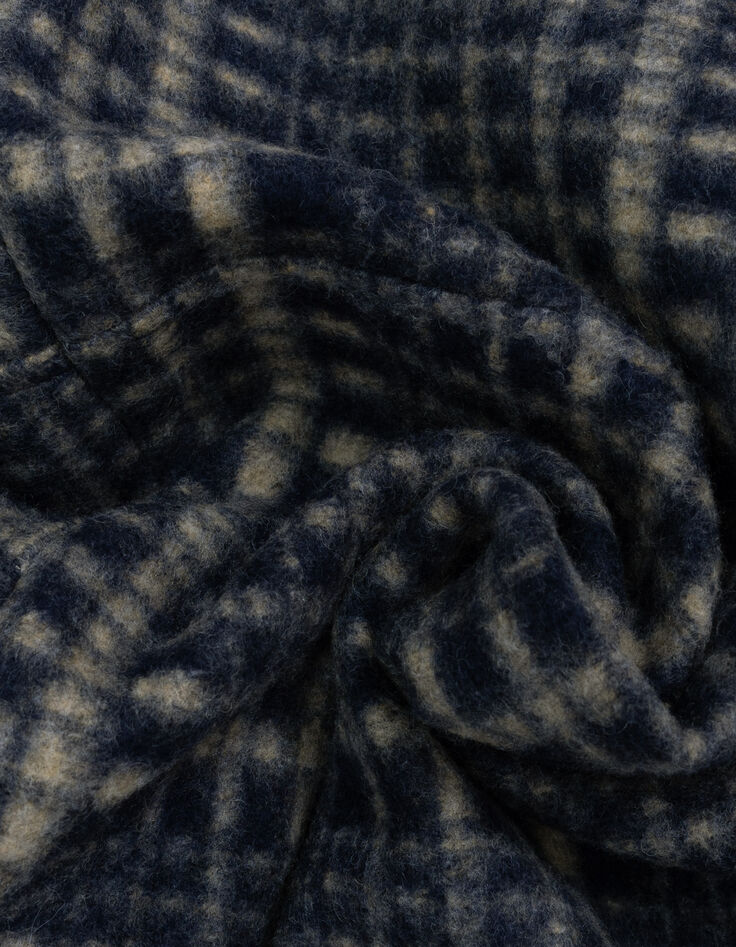 I.Code blue coat with beige check-9
