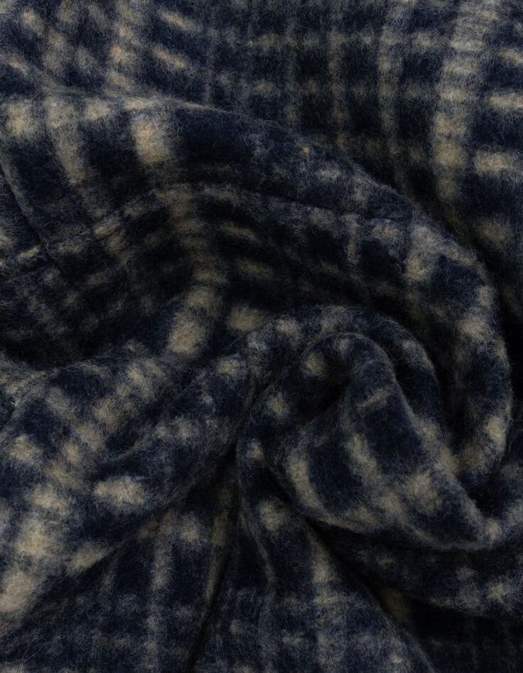 Abrigo cuadros azul y beige I.Code-9 Abrigo cuadros azul y beige I.Code-9