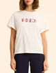 I.Code white short-sleeved T-shirt with embroidered slogan-2