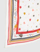 Foulard carré écru à message I.Code-4