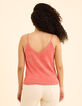 Top fines bretelles rose tricot pailleté I.Code-3