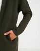 Empire-groen halflang vest in ribtricot I.Code-4