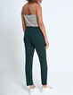 I.Code imperial green textured knit treggings-2