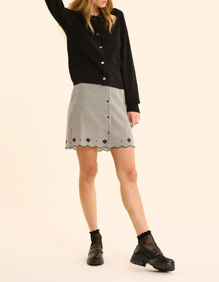 Zwart vest tricot polokraag I.Code-8