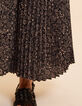 I.Code black paisley print pleated trousers-6