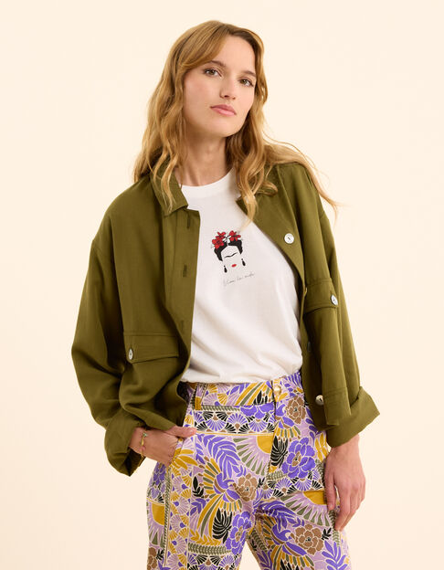 Tee-shirt blanc visuel Frida I.Code