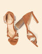 Sandales à talon camel et doré cuir velours I.Code-5