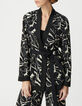 Wendejacke f&uuml;r Damen mit schwarzem Zebra-Blumenmuster-5