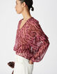 Rosa Bluse mit Tiermotiv f&uuml;r Damen-4