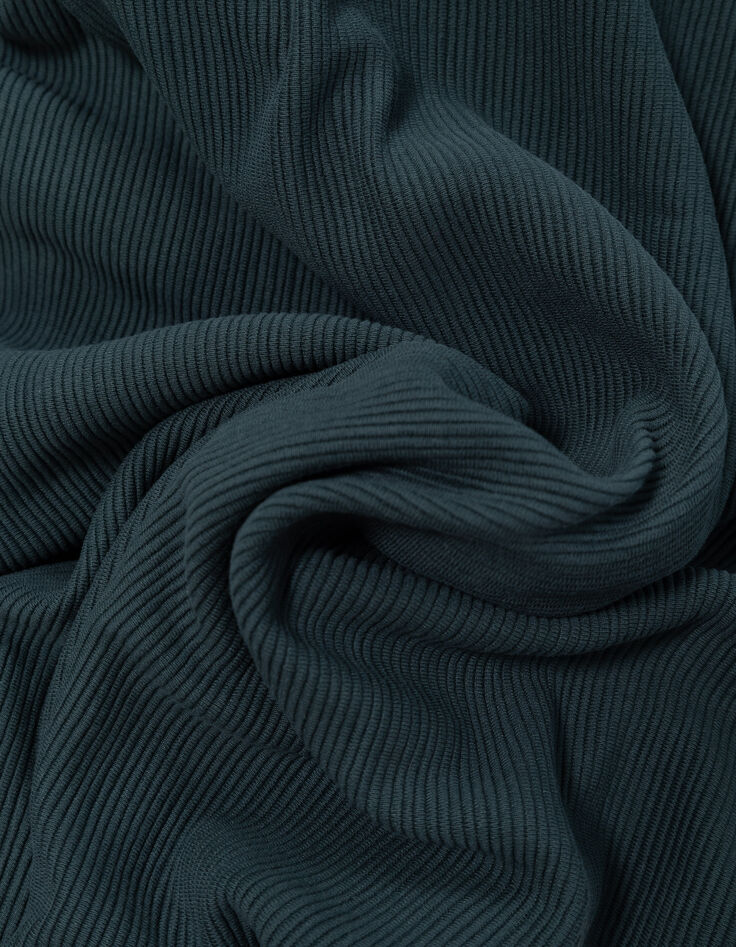 Top manches courtes vert col polo zippé I.Code-9