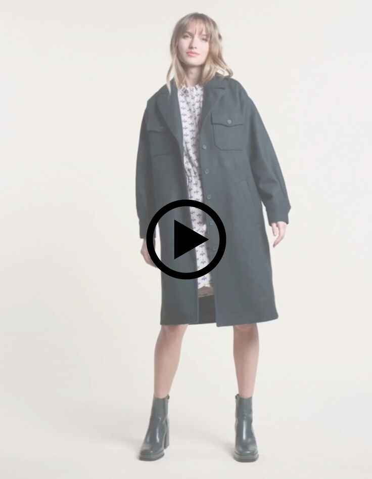 I.Code midnight green overcoat-10