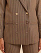 Veste de tailleur beige motif pied-de-puce I.Code-5