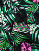 Schwarzer Damenblazer mit tropischem Print-4