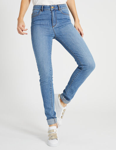 Vaquero slim genuino talle alto