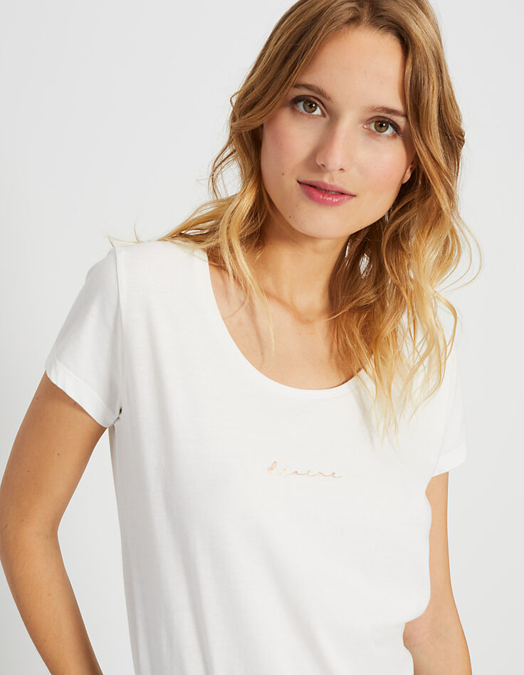 I.Code Divine off-white T-shirt-3