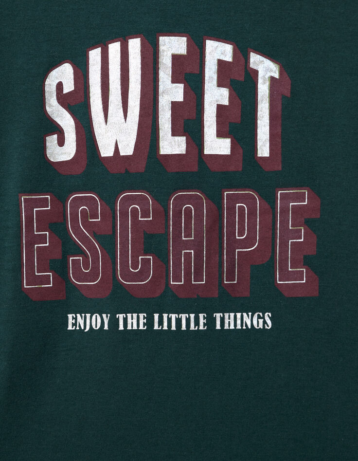 Groen T-shirt metallic tekst I.Code-9 Groen T-shirt metallic tekst I.Code-9