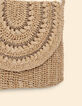 Beige Handtasche aus geflochtenem Papierstroh I.Code-4
