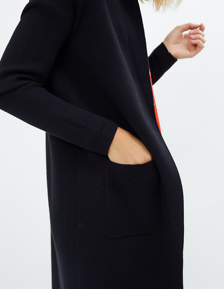 Manteau noir en maille I.Code-5