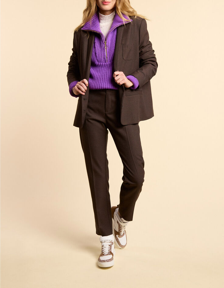 Camel geklede broek pied-de-puce-motief I.Code-7 Camel geklede broek pied-de-puce-motief I.Code-7