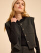 Top sans manches gris maille faux-uni I.Code-1