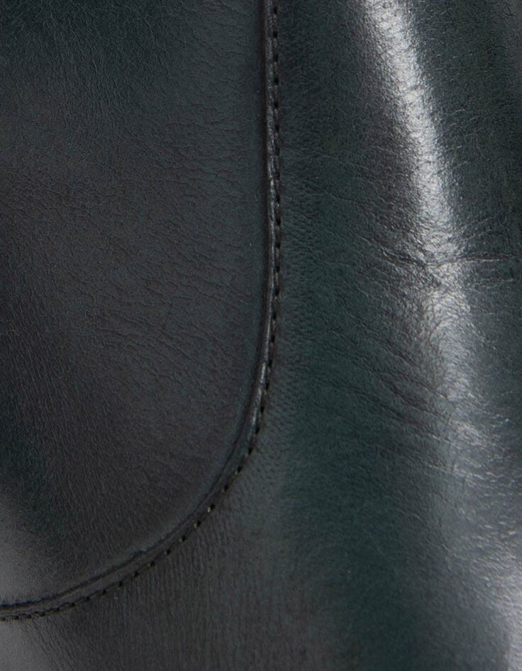 I.Code night green leather boots-7 I.Code night green leather boots-7