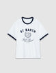 Wei&szlig;es T-Shirt mit Rundhalsausschnitt aus Bio-Baumwolle f&uuml;r Damen-6