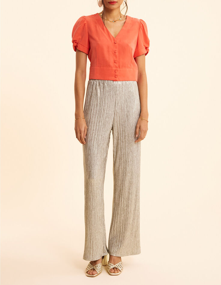 I.Code red buttoned cropped top-5 I.Code red buttoned cropped top-5