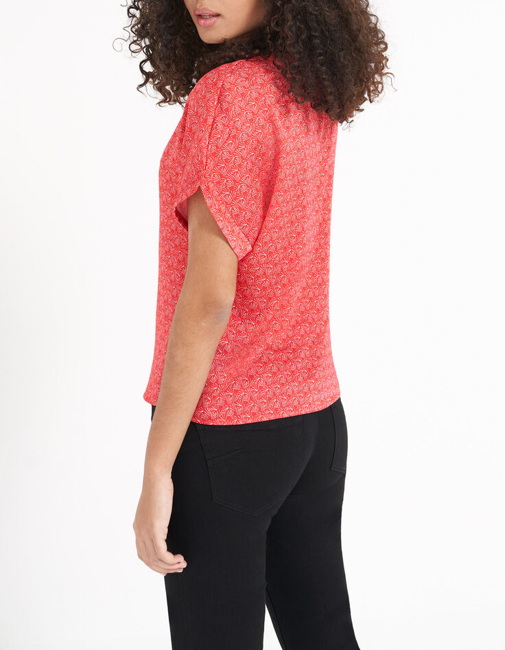 Top coquelicot imprimé minimaliste I.Code-3 Top coquelicot imprimé minimaliste I.Code-3