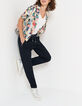 Pantalon marine maille Milano à poches zippées I.Code-1