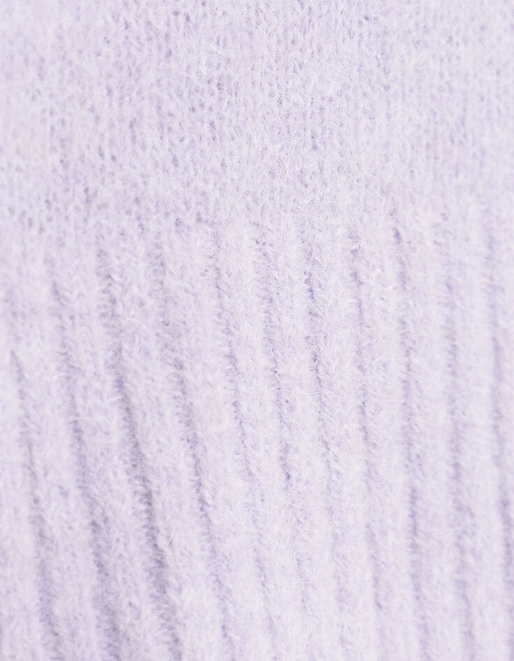 Flieder Alpaka-Pullover Damen mit V-Ausschnitt-10