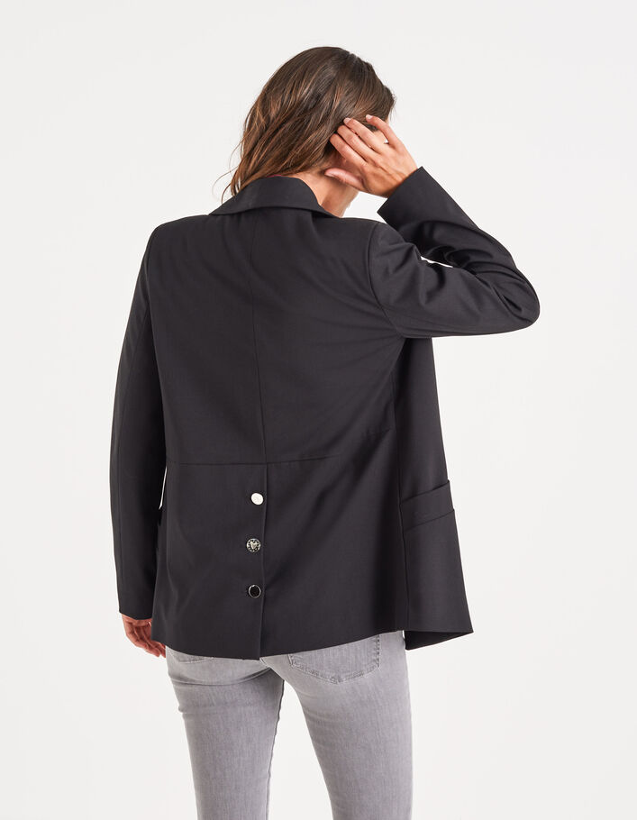 Veste de costume noire boutons au dos I.Code