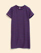 Robe violine rayures lurex multico I.Code-7