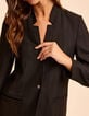 Zwarte blazer lurex strepenmotief I.Code-5 Zwarte blazer lurex strepenmotief I.Code-5