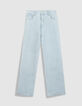 Blaue Jeans mit weitem Bein von Chisa f&uuml;r Frauen-6