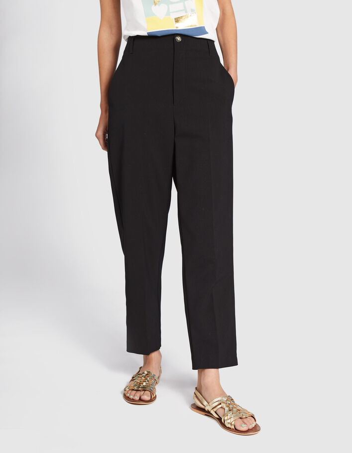 I.Code black straight suit trousers - I.CODE