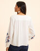 Blouse écrue maxi broderie fleurs I.Code-6