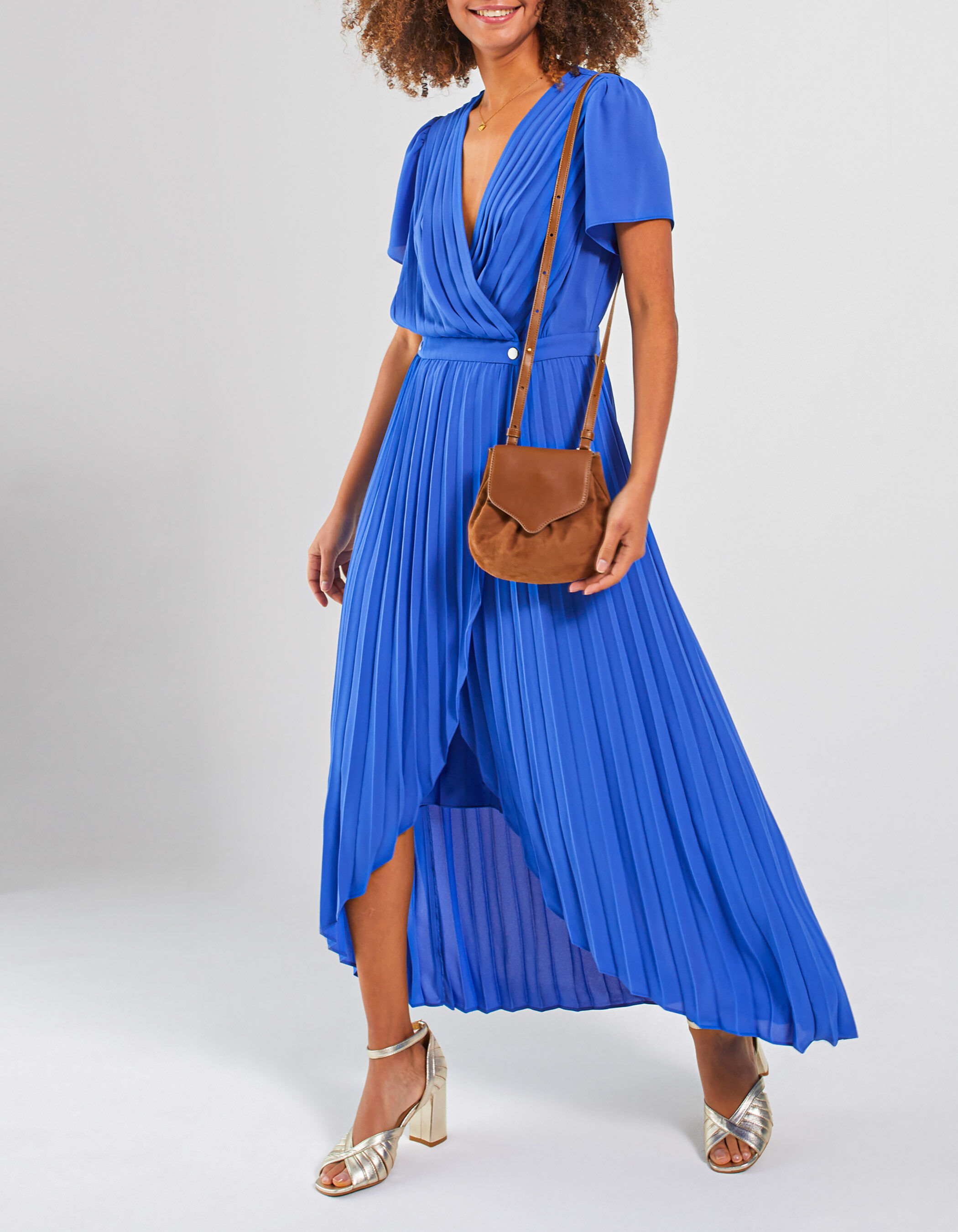Robe portefeuille plissée deals