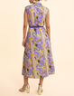 Robe chemise longue parme imprim&eacute; perroquets I.Code-3