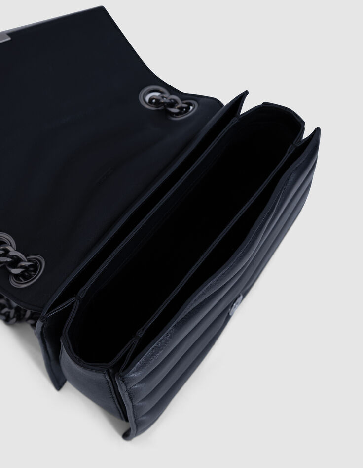 THE 1. Tasche schwarz gestepptes Leder Gr&ouml;&szlig;e M Damen-6